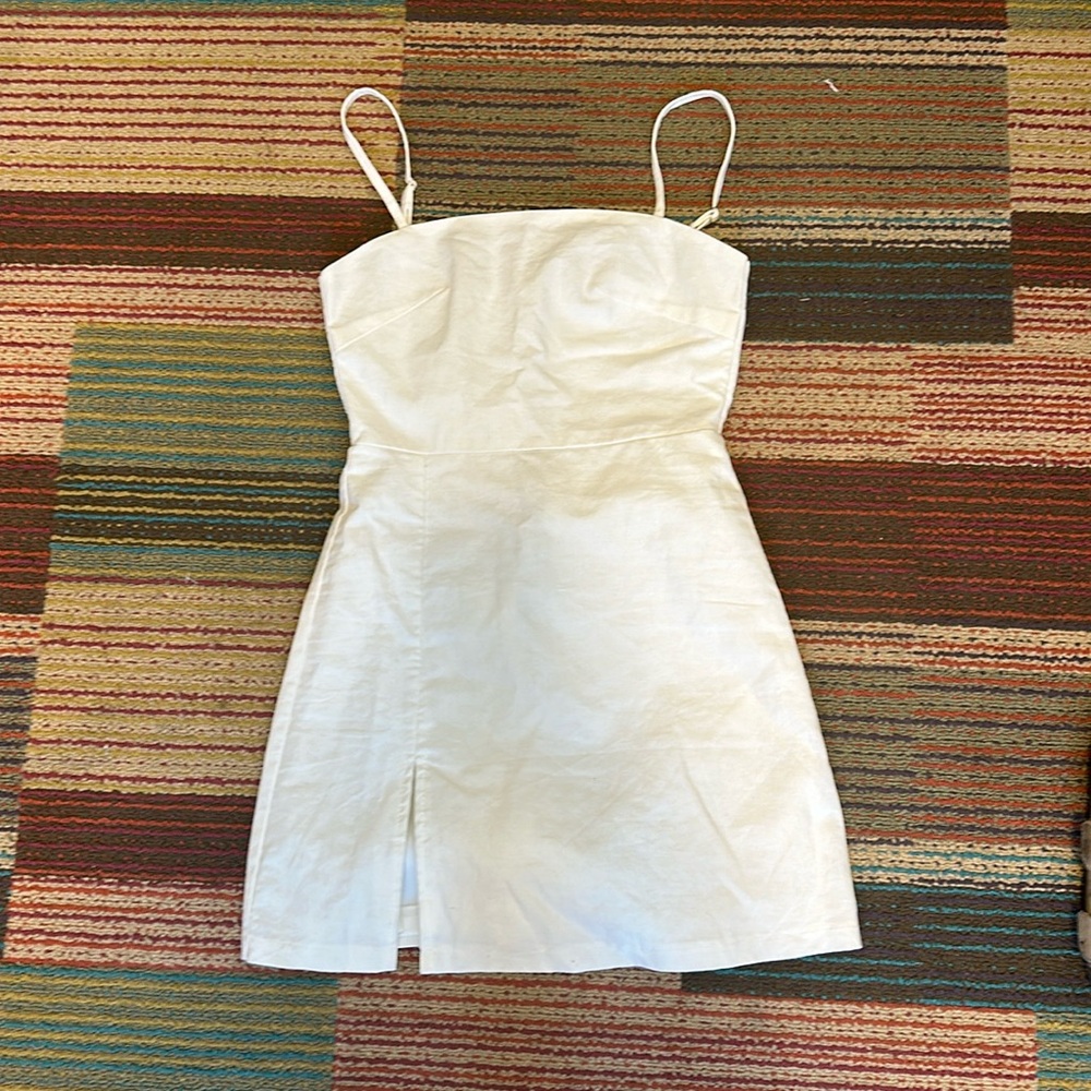 Beginning Boutique white fitted dress